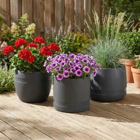 Květináč LUNA Vase 34,8 cm antracitový