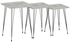 Set 3ks. konferenčných stolíkov Pakamo (čierna + kryštál). Vlastná spoľahlivá doprava až k Vám domov. 1094320