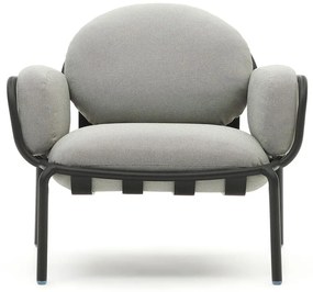 Sivé kovové záhradné kreslo Joncols – Kave Home