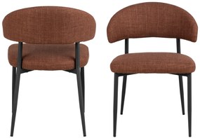 IRIS Terakota (látka Basel 44) – ČALÚNENÁ STOLIČKA S VÝPLETOM DO OBÝVAČKY/JEDÁLNE LOFT