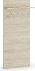 Vešiaková stena HORIZONT, 5 háčikov, polica, roky vodorovne, dub prírodný