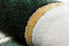 Koberec EMERALD exkluzívny 1015 glamour, styl marmur, geometrický fľaškovo zelený / zlatý
