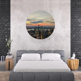PIPPER. Textilná kruhová nálepka na stenu "New York" Veľkosť: 100 cm