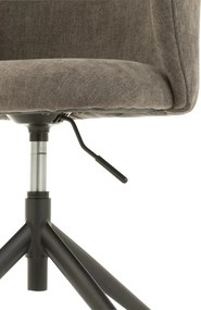 Šedá zamatová jedálenská točiaca stolička Chair Turn Grey - 56*48*77cm