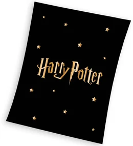 DETSKÁ FLEECOVÁ DEKA HARRY POTTER 130X170 CM VZOROVANÁ