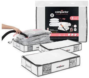 Vákuové/vystužené látkové úložné boxy na oblečenie v súprave 3 ks 45x65x15,5 cm Life – Compactor