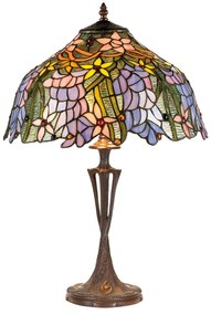 Stolná lampa KT1082+PBLM11 v štýle Tiffany