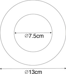 Sada 6 bielych dištančných krúžkov pre zapustené bodové svetlá 7,5 - 13 cm - Spacer