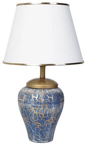 Stolná lampa 1xE27/40W/230V modrá/zlatá