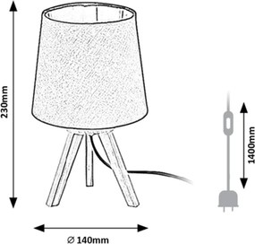 Rabalux LYCHEE stolná lampa 2069