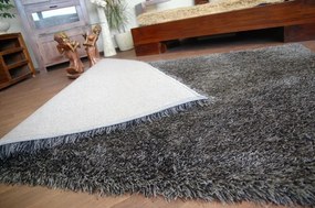 Kusový koberec LOVE SHAGGY čierny