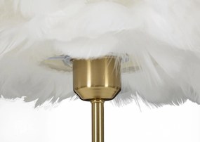 Stolná lampa Ball Feather 50 cm bielo-zlatá