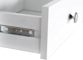 Široká úložná vitrína Landwood, biela