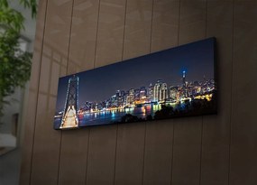 Obraz s LED osvětlením NOČNÍ MĚSTO 37 30 x 90 cm