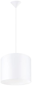 Závesné svietidlo Nova, 1x biele textilné tienidlo, (fi 30 cm)