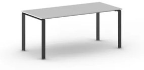Rokovací stôl INFINITY s čiernou podnožou 1800 x 900 x 750 mm, sivá