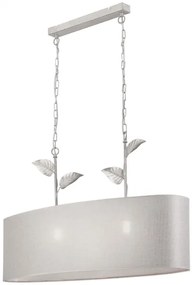 Luster na reťazi NOEMI 2xE27/60W/230V strieborná