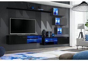 Obývacia Stena Switch Xxiv Čierna/Grafit