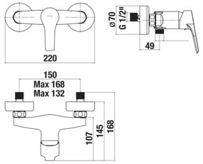 JIKA H3311W70044001 - Sprchová batéria CUBE lesklý chróm