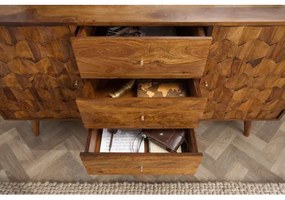 Komoda 39742 145cm Drevo Palisander Retro  - Komfort-nábytok