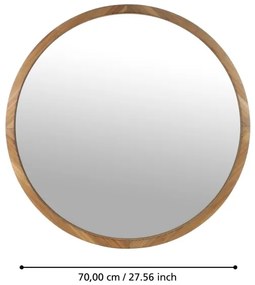 Eglo 425038 - Nástenné zrkadlo BANI pr. 70 cm hnedá