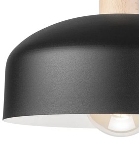 Prisadený luster RINA 1xE27/15W/230V čierna/buk