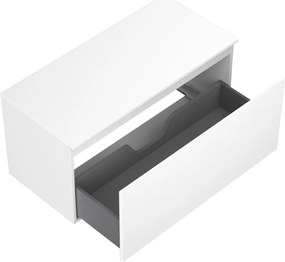 Mexen Orio, kúpeľňová skrinka 100 cm s hornou časťou, 1 zásuvka, biela matná, 91A10-10047-1-BFC01