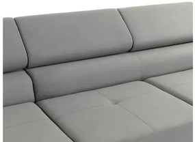 Rohová rozkladacia sedačka v tvare U Torezio Mini, Dostupné poťahy: ekokoža Soft 017 (biela) + Lux 05, Strana: pravá