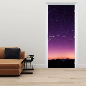 Fototapeta na dvere - Obloha s padajúcou hviezdou (95x205cm)