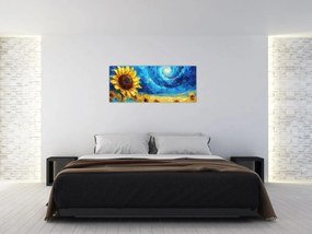 Obraz - Maľba slnečníc (120x50 cm)