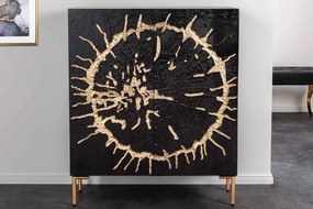 Dizajnová vysoká komoda Dalton 120 cm čierne mango