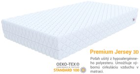 Jaamatrac Kokosový matrac Sandra 120x200 Poťah: Premium Jersey 3D