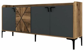 Skrinka Venedik Walnut and Anthracite