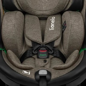 Lionelo - Autosedačka so základňou otočná HARMONY i-Size 40-150 cm čierna/olivová