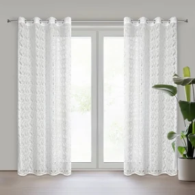 ZÁCLONA NA KRÚŽKOCH MONI 140X250 CM BIELA