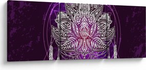 Obraz - Lotos (s hodinami) (90x30 cm)