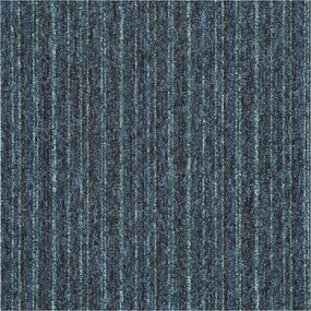 Balta, Kobercový štvorec Sonar Lines 4583 modrozelený 50 x 50 cm, chodba / predsieň