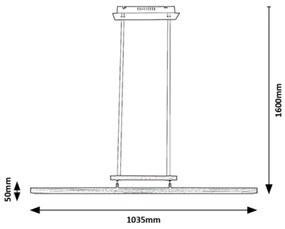Rabalux 5280 - LED Stmievateľný luster na lanku YORDANA LED/27W/230V