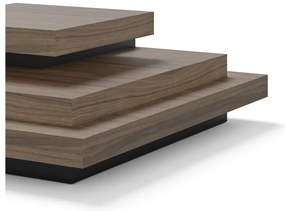 Konferenčný stolík v dekore orecha v čierno-prírodnej farbe 110x110 cm Slate – TemaHome