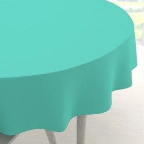 Biante Dekoračný okrúhly obrus Rongo RG-093 Svetlo tyrkysový Ø 110 cm