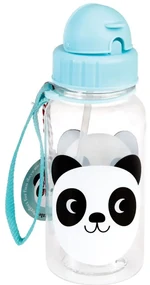 Modrá detská fľaša so slamkou Rex London Miko The Panda, 500 ml