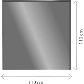 Sklo čierne 110 x 110 cm štvorcové