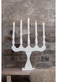 Markslöjd 706278 - Vianočný svietnik SVANEHOLM 5xE10/3W/230V borovica/biela