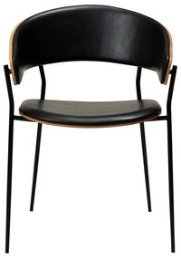 Čierne/tmavo prírodné jedálenské kreslo s podrúčkami Crib – DAN-FORM Denmark