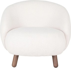 Krémovobiele kreslo s podnožkou Savona – House Nordic