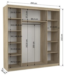 Šatníková skriňa. Vlastná spoľahlivá doprava až k Vám domov. 1058069