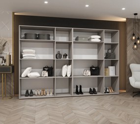 Šatníková skriňa 300 cm Alice 3 (kašmír + čierna). Akcia -20%. Vlastná spoľahlivá doprava až k Vám domov. 1126253