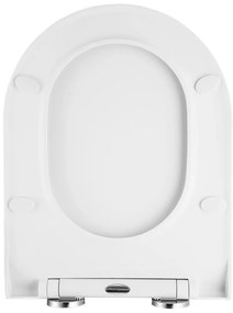 Gamma Verde D8, WC sedadlo 470x365 mm, polypropylén, SoftClose, EasyClean, biela lesklá, GMA-D8