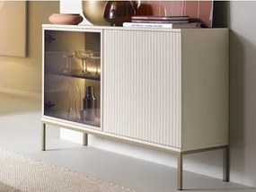 Skrinka Sento, kašmírovo béžová/šampaň, s osvetlením%