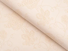 Biante Dekoračná obliečka na vankúš TF-099 Zlaté kvetované ornamenty na béžovom 50 x 70 cm